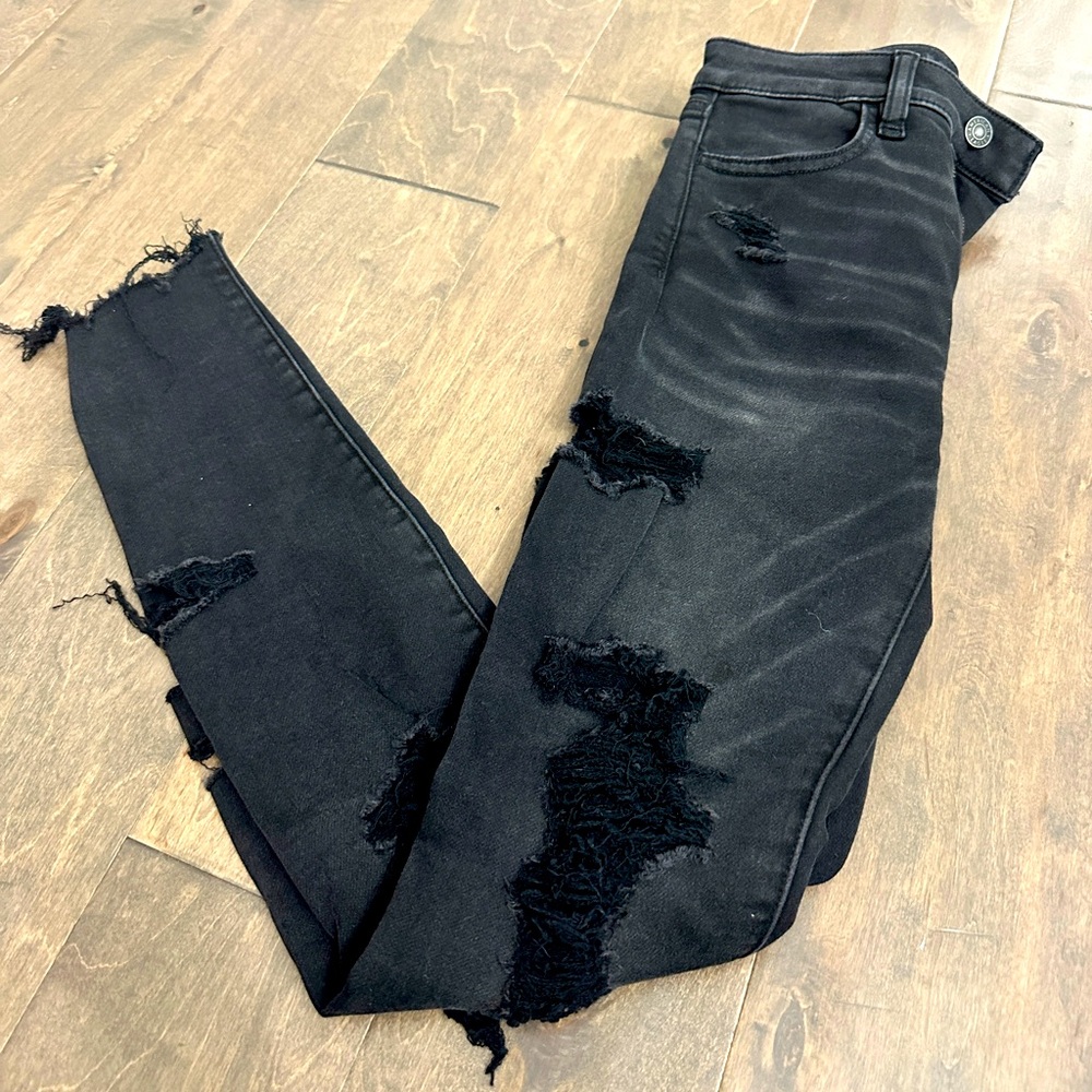 American Eagle Super High Rise Jegging size 00 short